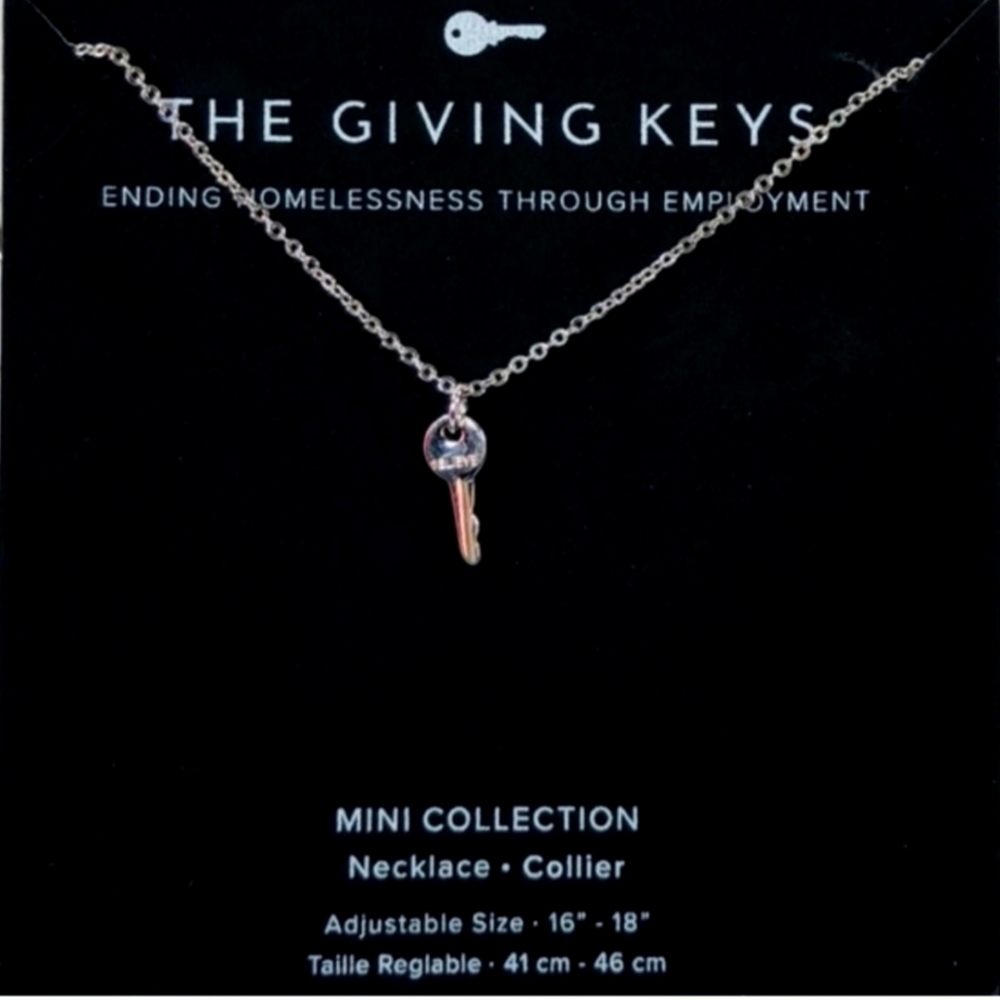 The Giving Keys mini key necklace